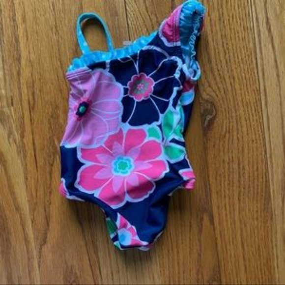 Cat & Jack Baby girls one piece floral swimsuit